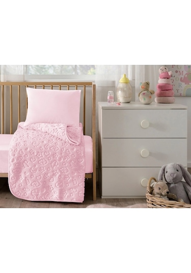 Özdilek Embos Bebek Battaniyesi 100x120 -pembe Pembe