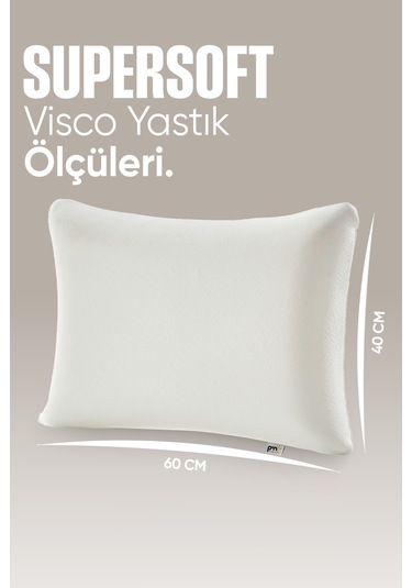 Termal Visko Yastık Isı Dengeleyici - Akıllı Lüx Visco Yastık - Isı Hafızalı Tombul Ortopedik Yastık Beyaz