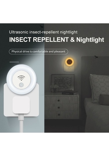 Fortunelane Avusturya Evcil Hayvan Kovucu Led Gece Lambası - Ev, Otel Uygun Sıçan, Mus, Hamam Böceği Vb. Kovucu - Avrupa Standart