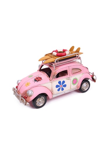 Dekoratif Metal Araba Çerçeveli ve Kumbaralı E-4338