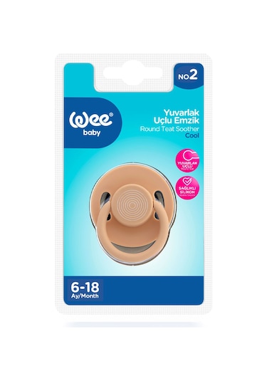 Wee Baby Cool Yuvarlak Uçlu Emzik No:2 Krem 6-18 Ay