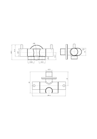 Fause Çift Çıkışlı Çiftli Taharet Musluğu Askılı Kdc108 Krom