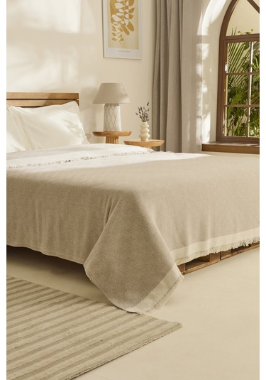 Kaşmir Home Frida Çift Kişilik Pike Bej Bej