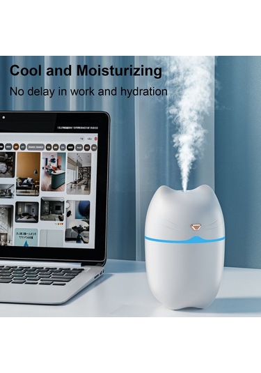 Vkemall Minik Pembe Ultrasonik Nemlendirici: Sessiz Çalışma, 2 Sprey Modu, Renkli Gece Lambası, Usb Besleme - Ofis/ev/araç İçin