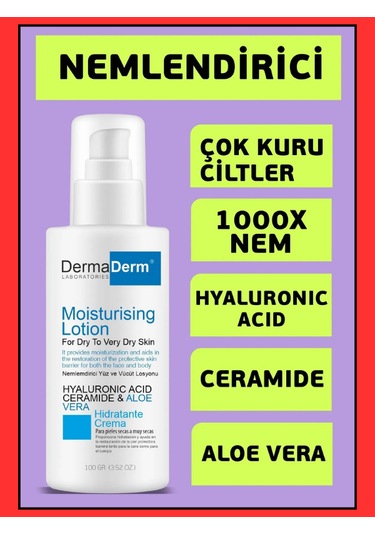 Dermaderm Nemlendirici Yüz ve Vücut Kremi 100 ML