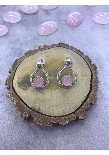 Pembe Kuvars Taşı Gümüş Set 925 Ayar Taş (512654350)