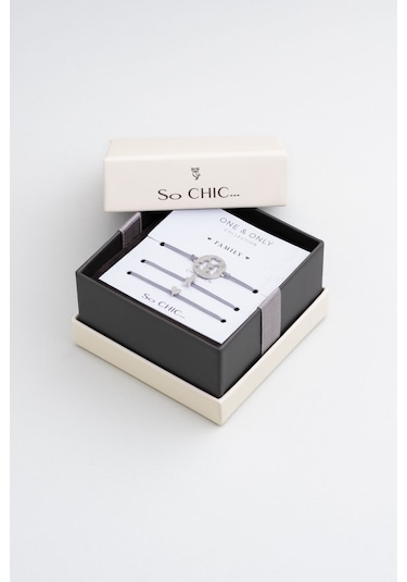 So Chic Anne Ve Çocukları 18 Ayar Beyaz Altın Kaplama Gümüş Bileklik Beyaz