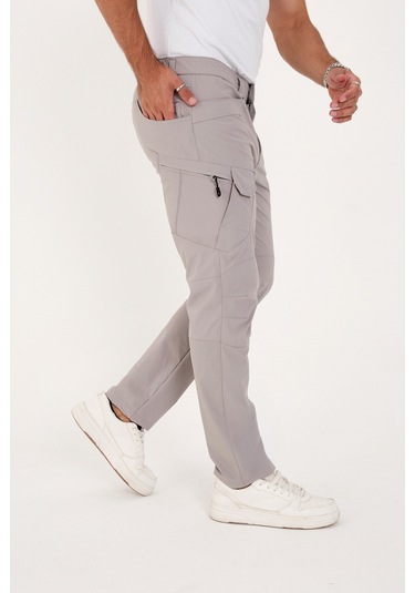 Camp Scoutland Camp527 Outdoor Tactical Su İticili Likralı Yazlık Erkek Taktik Pantolon Taş