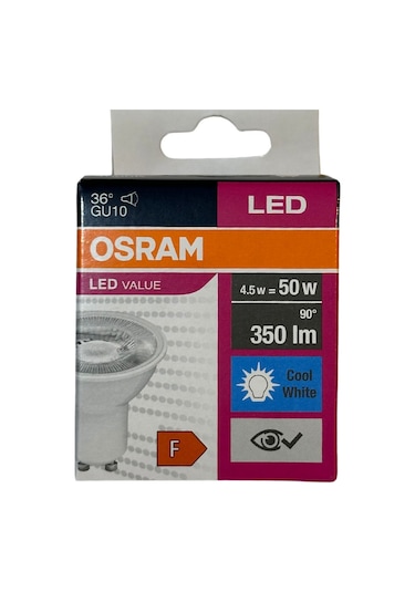 Osram 4.5w 50w 4000k Günışığı Gu10 Duylu Par16 Led Spot 2 Adet