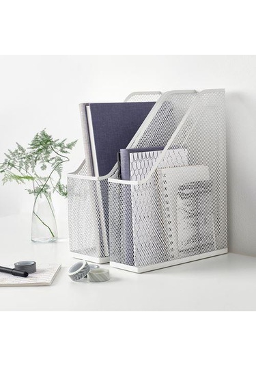 2 Li Dosyalık-Dergilik MeridyenDukkan Beyaz ,Metal Dosya Düzenleme