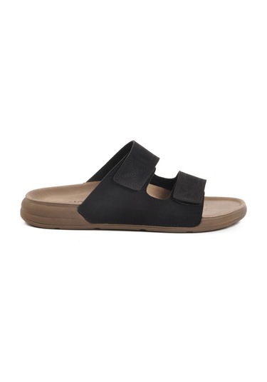 Bento 115.002 Erkek Çift Cırt Anatomik Günlük Terlik Siyah
