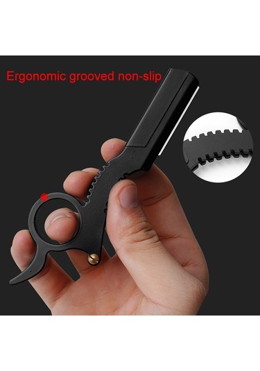 Sones Paslanmaz Çelik Vintage Tıraş Bıçağı Başparmak Tıraş Bıçağı Mor