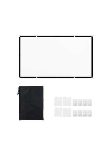 Didadodo 120 Portable Folding Projection Screen - Ev Ve Dış Mekan Hd Beyaz Ekran For Home Cinema