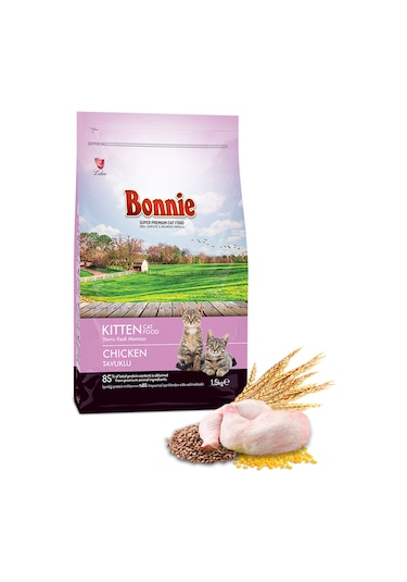 Bonnie Tavuklu Yavru Kedi Maması 1500 G