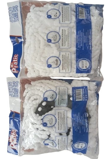 Mr.pratic 10 Adet 360 Döner Başlıklı Yedek Jumbo Mop