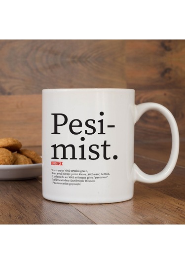 Lügatçe Pesimist Isme Özel Kupa
