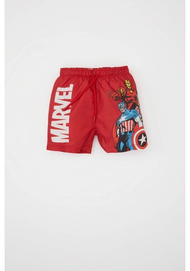 DeFacto Erkek Bebek Marvel Comics Micro Deniz Şortu B9678A524SMRD79 Kırmızı