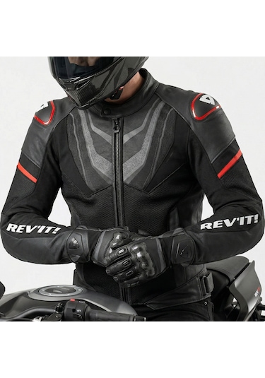Revit Rsr5 Siyah Deri Yazlık Motosiklet Eldiveni