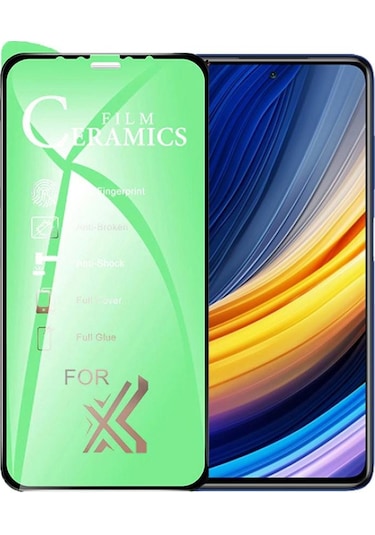 Poco X3 Pro Ekran Koruyucu 9D Seramik Nano Tam Kaplayan Kavisli