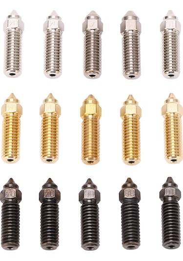 Tenfowee 15'li Hızlı 3d Yazıcı Nozzle Seti: 0.4-1.0mm Çaplar, 500 C Isı Dayanıklı, Creality K1/anycubic Vyper/sovol Sv06+ Uyumlu