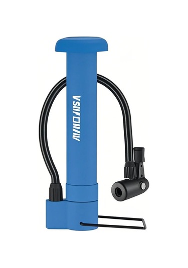 Yifomall Mavi Mini Bisiklet Pompa, Mtb Yolları İçin, Schrader Valfi, Futbol-basketbol-halka Şişirme, Hafif Ve Taşınabilir