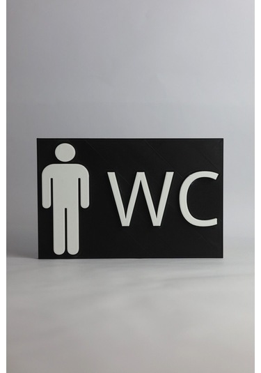 Erkek Wc - 3 Boyutlu Tabela 20cm X 13cm X 1.5cm