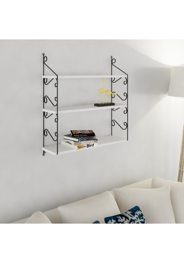 Decormet Seramoni Raf Seti 3 Raflı 200 720 Beyaz Beyaz