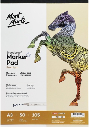 Mm Sızdırmaz Marker Pedi Premium 105gr A3 50 Sayfa Çok Renkli