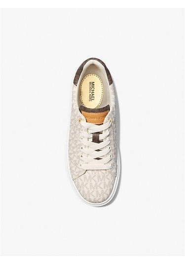 Michael Kors Romey Two-tone Logo Platform Sneaker Krem