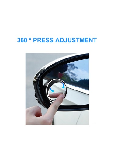 Wezone Araç Geri Görüş Ayna Seti: Süper Tutuculu 360 Ayarabilir Geniş Açı, Kör Nokta Gözlemcisi, Beyaz 2 Adet