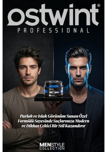 Ostwint Menstyle Collection Profesyonel Saç Şekillendirici Wet Wax 150 ML