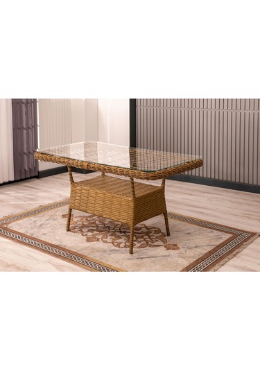 Btkconsept Faralya 3'lü Bahçe Ve Balkon Takımı Kahverengi 3+1+1 Masalı Kahverengi