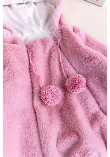 Kışlık Peluş Welsoft Penye Astarlı Pamuklu Kız Erkek Bebek Tulum Gülkurusu