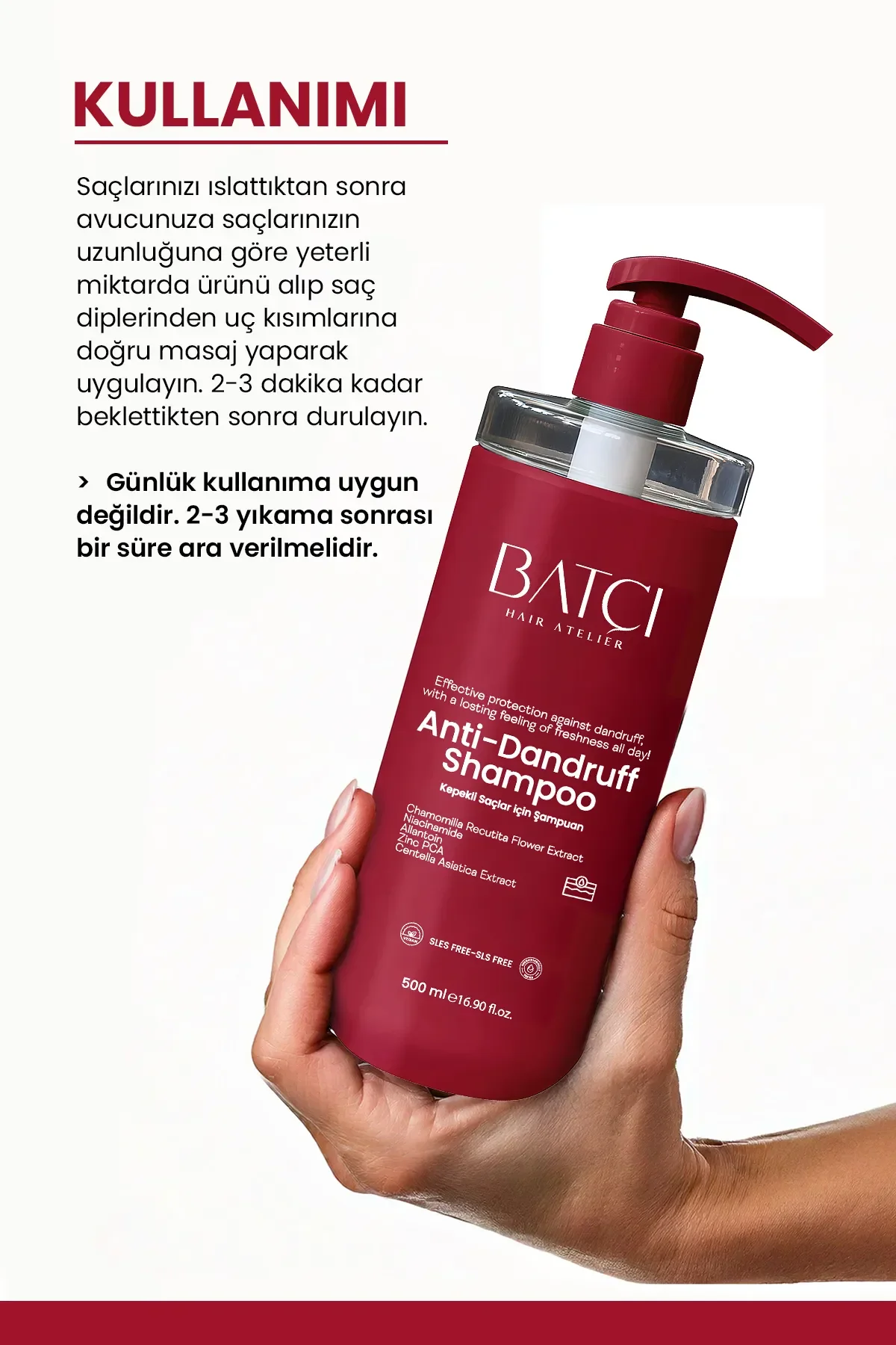 Kepek Önleyici Şampuan Ve Pullanma Karşıtı, Yatıştırıcı Şampuan 500 Ml Tüm Saçlar