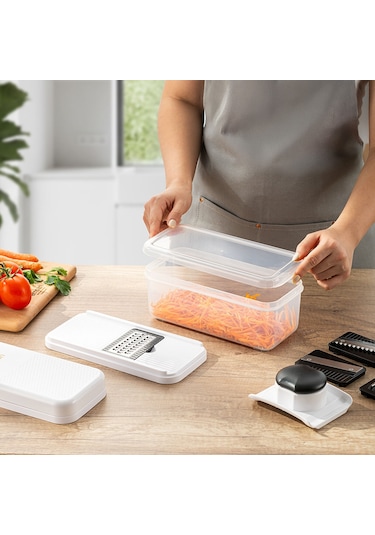 Emsan Smart Hazneli Doğrayıcı 8 Parça Beyaz