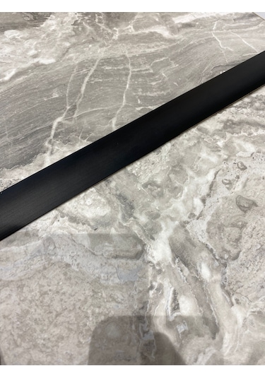 Alüminyum Siyah Kapı Eşik Profili Parke Kapı Altı Çıtası Yapışkan