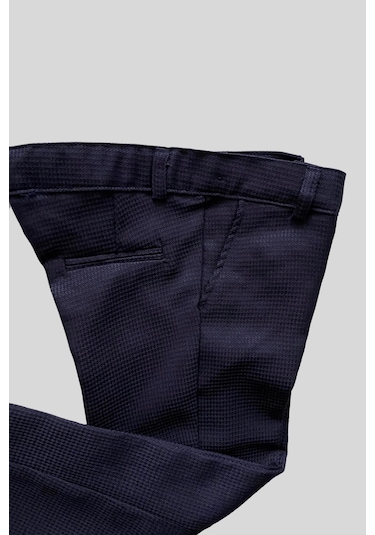 Matrix Yelekli Zincirli Erkek Çocuk Takım Elbise Lacivert Lacivert