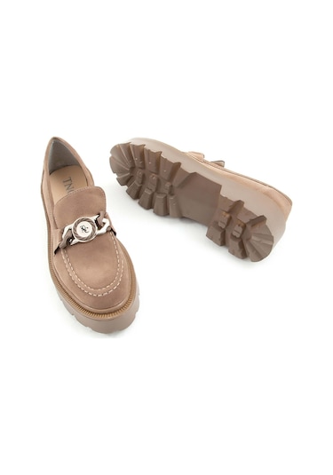 Tamer Tanca Kadın Vegan Vizon Loafer Ayakkabı 817 0890 Bn Ayk Sk22/23 Vızon Suet Vizon