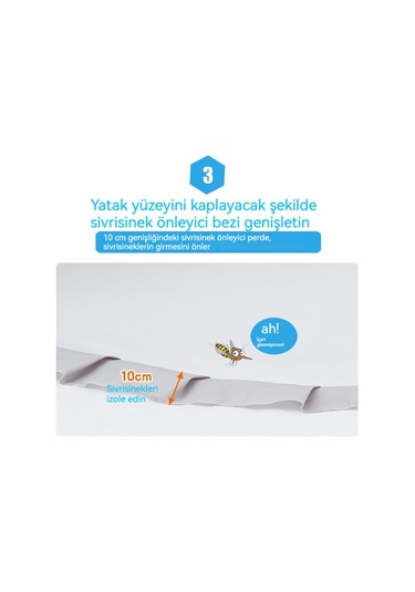 Relaxed Gölgede Çocuk Bebek Yatakları İçin Cibinlik Örtüsü-gri