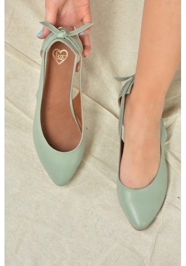 Fox Shoes Yeşil Kadın Babet H726324009 Yeşil