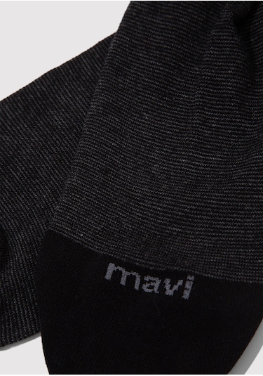 Mavi - Siyah Soket Çorap 092026-15903 Siyah