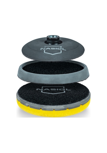 Nasiol Cırtlı Polisaj Tabanı-125/145mm-Araç Pasta Cila Polisaj Aplikatörü-Sünger ve Keçelerle Uyumlu