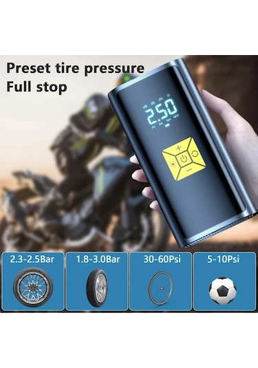 Xuweiwei Kablolu Lastik Sisirme Hava Kompresoru Dijital Otomatik Hava Pompasi Bisiklet Araba Lastikleri Icin Elektrikli Hizli Inflasyon Dijital Ekran