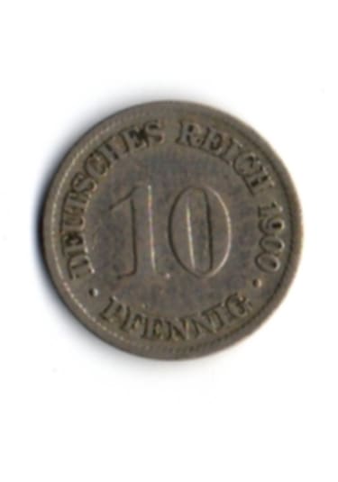 Alman İmparatorluğu 10 Pfennig 1900 Mp1680