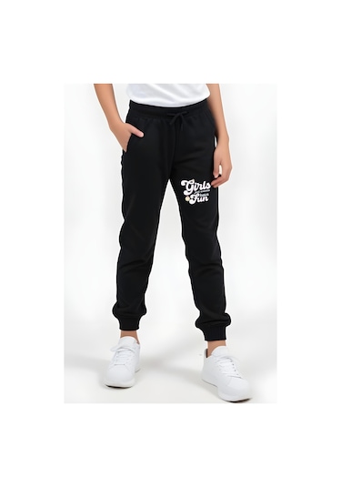 Fyk Kids Kız Çocuk Yuvarlak Yaka Baskılı Girls Fun Alt-üst Pijama Takımı Beyaz