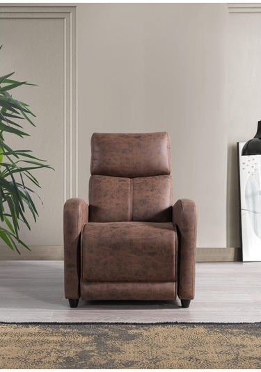 Linda Tekli Berjer Rehome Linda Tv Koltuğu 75x90x105 Cm Kahverengi