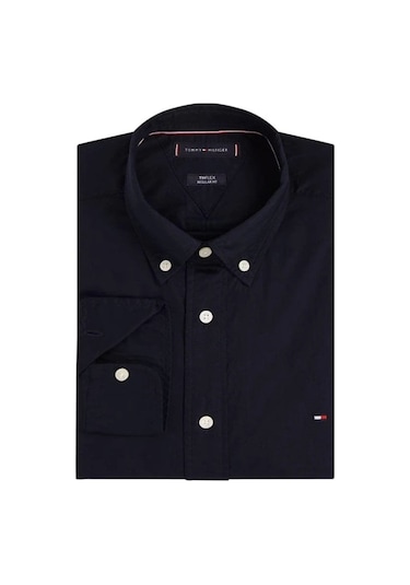 Tommy Hilfiger Erkek Lacivert Core Flex Gömlek Çok Renkli