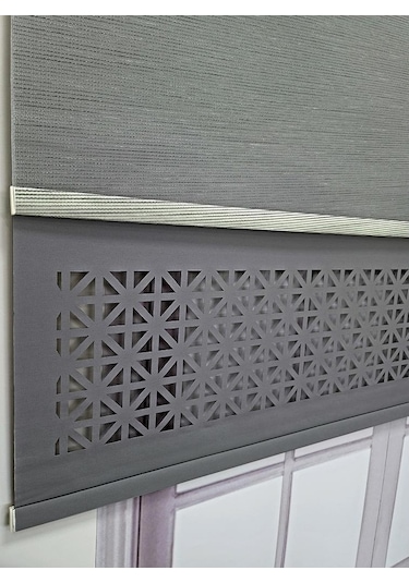 Bbb Çift Mekanizmalı Lazer Kesim Tül Ve Stor Perde Mlt1045