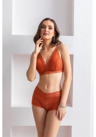 Mode Cool Bralet Sütyen Boxer Takım Kiremit Brf31813 Kiremit