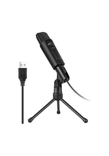 Tripod Standlı Oyun Kaydı Karaoke İçin Usb Bilgisayar Mikrofon Mikrofonu C0004532a